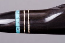 Nigerian Ebony Native American Flute, Minor, Mid F#-4, #J74D (8)
